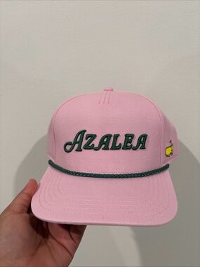 2026 Masters Pink Azalea Embroidered Cap with Green Rope Trim Brand NWT